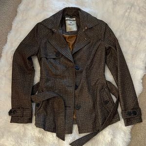 ❤️‍🔥 TIMEOUT Hand Tailored Heritage Coat in size XS in multi brown color